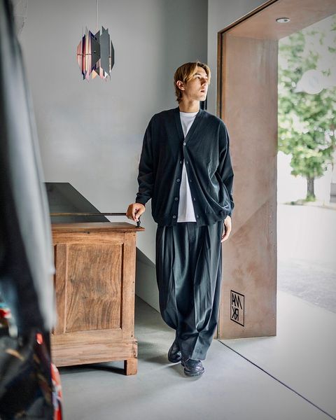 COMME des GARCONS HOMME 梳毛エステル天竺カーディガン スタイル 8月3日(土)発売！