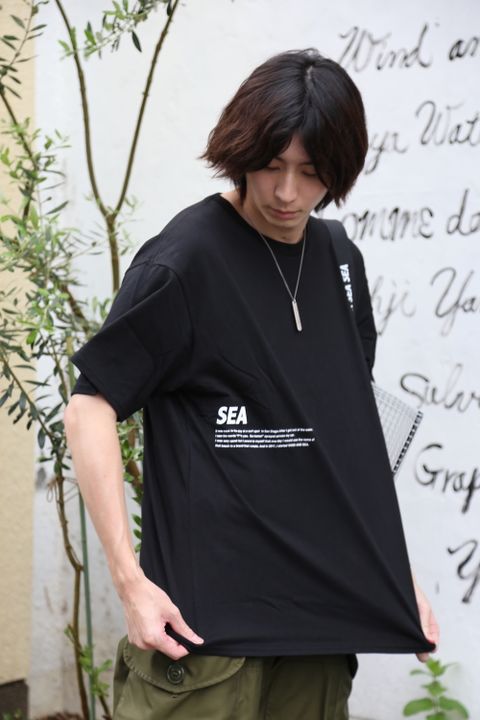 WIND AND SEA SEA "ornament"PHOTO (SATIN) T-SHIRT(WDS-20S2-CS-08)"BLACK"style.2020.7.10