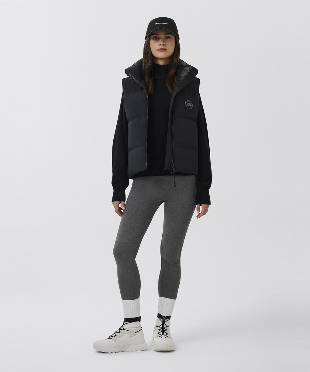 カナダグース レディース Grandview Cropped Vest Black Label(2267WB)Black☆新作発売！