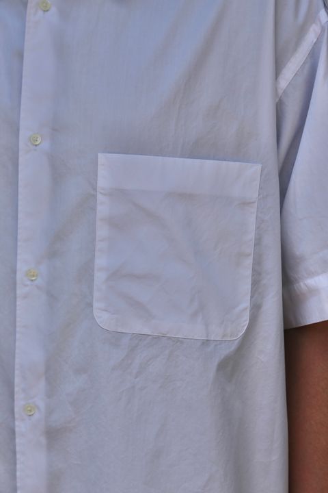Dulcamara Broad Oversized S/S Regular Collar Shirt(GM212-50625B) style.2021.5.30