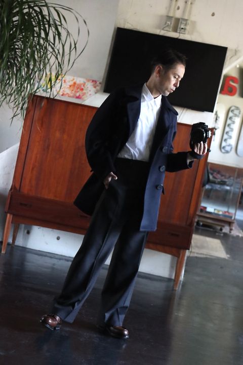 Ets.MATERIAUX マテリオ セレモニーパンツ"CHARCOAL"style.1