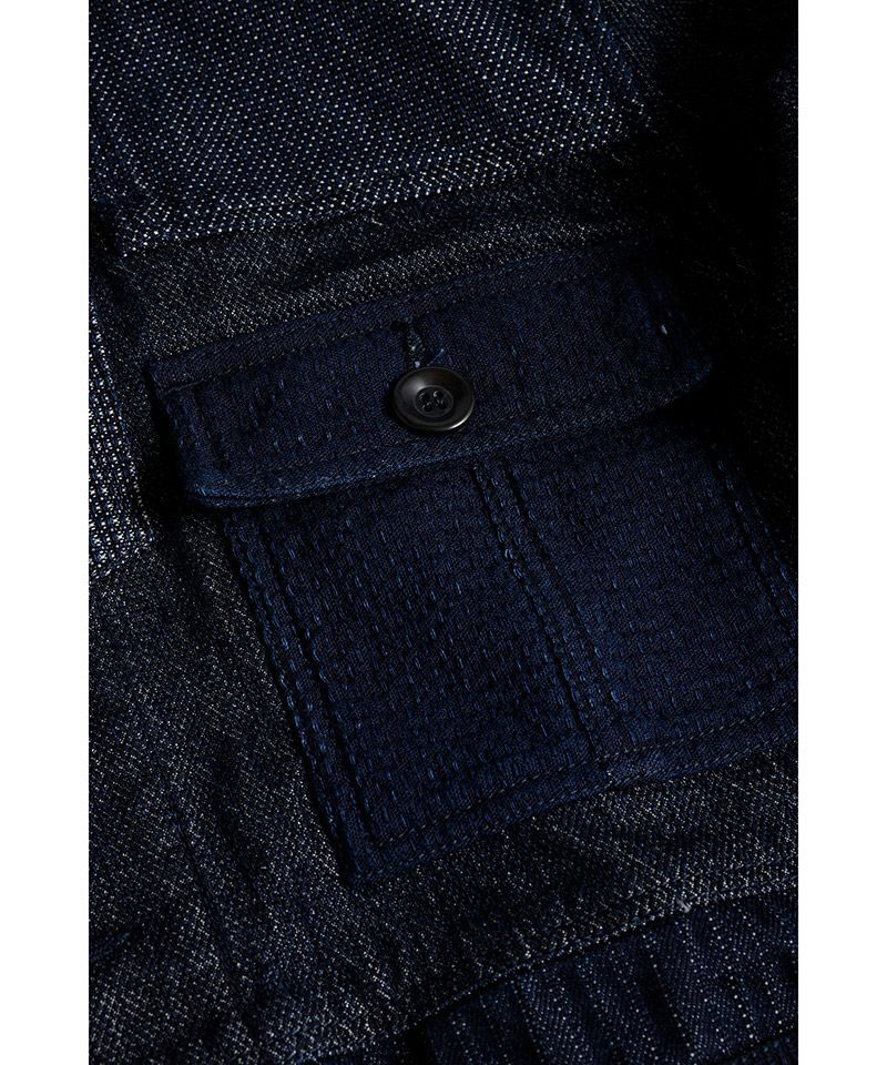ファンダメンタル デニムシャツ COVERALL JACKET RINSE(FA25JK31R)INDIGO☆新作発売！
