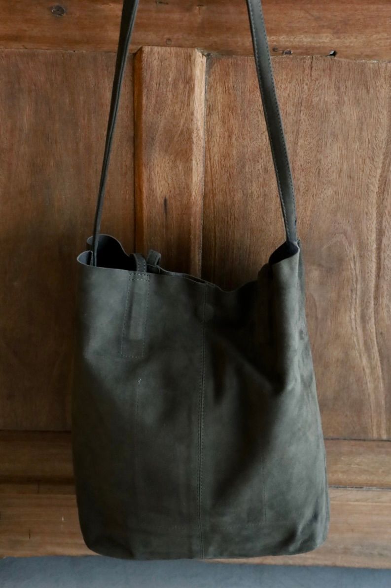 Morphee / モルフェトートバッグ 3WAY MIDIUM TOTE(SHORT)SUEDE [MOSS GREEN]☆新作発売！