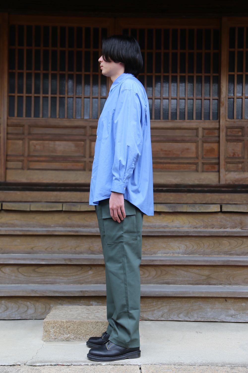 Broad L/S Oversized Regular Collar Shirt"BLUE"Style.2020.2.14.