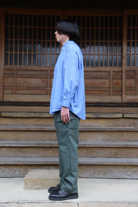 Broad L/S Oversized Regular Collar Shirt"BLUE"Style.2020.2.14.