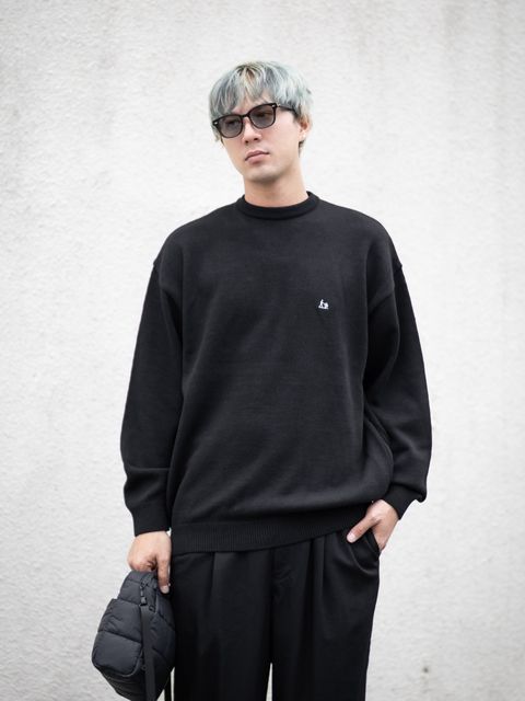 FreshService THERMAL JERSEY CREW NECK KNIT MARK STYLE