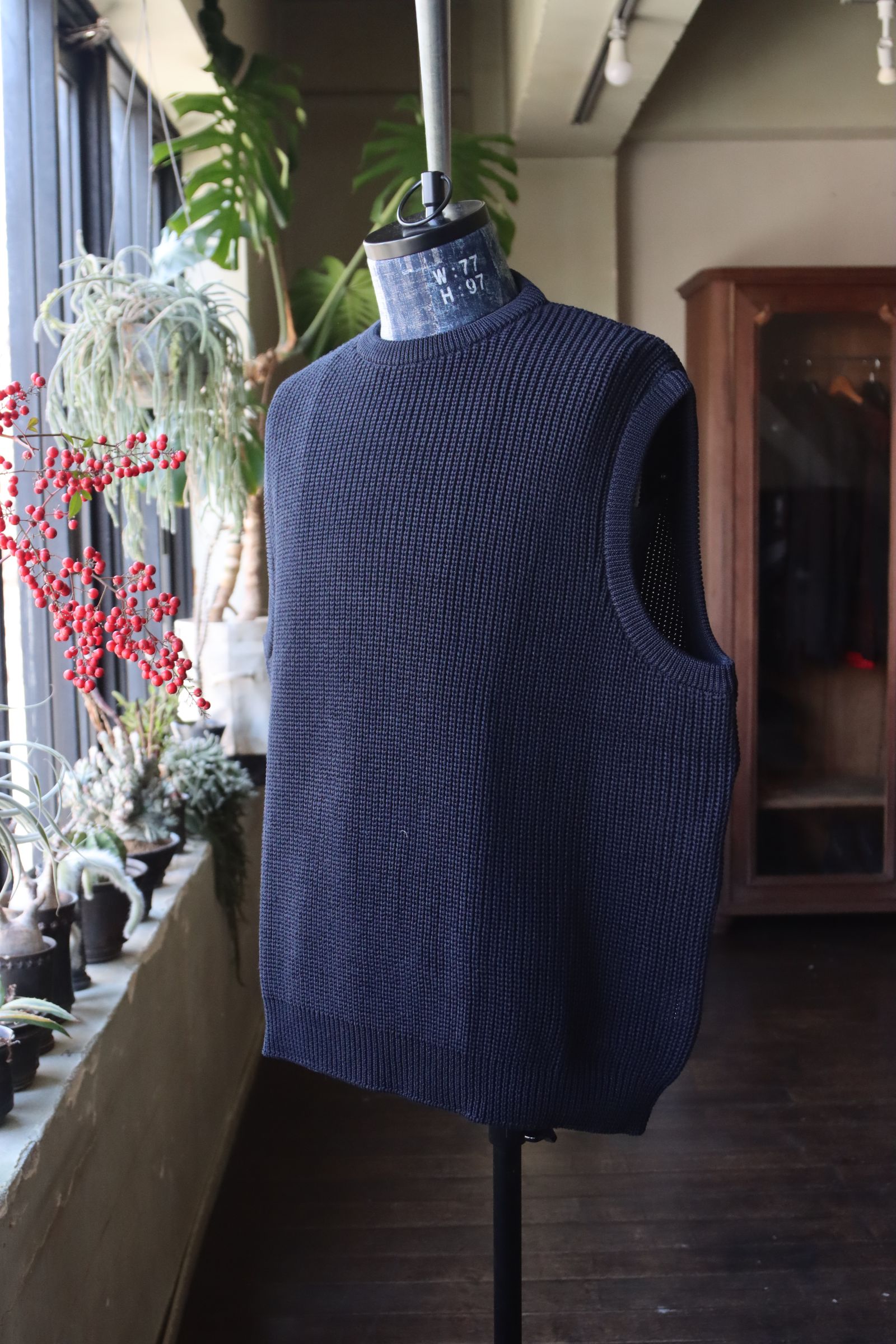 S.F.C 24SS エスエフシー OVER CREW VEST(SFCSS24KN02)Navy☆2月24日(土)発売！