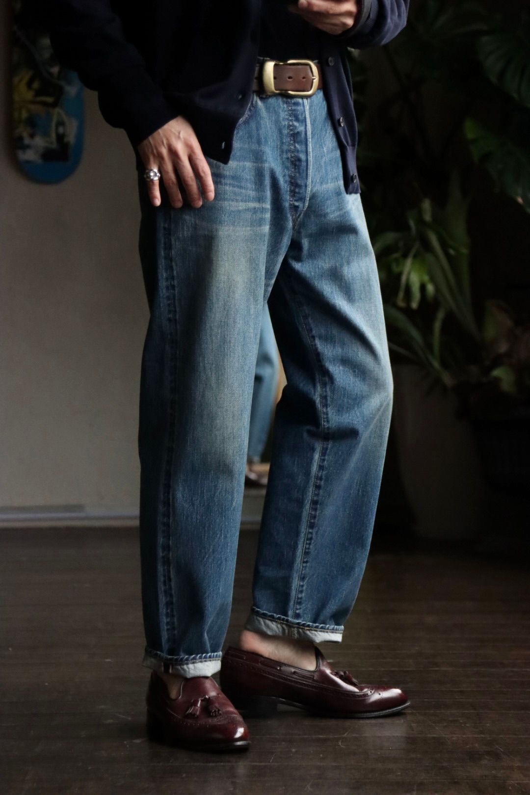 アプレッセ A.PRESSE Washed Denim Pants Eメンズ - デニム/ジーンズ