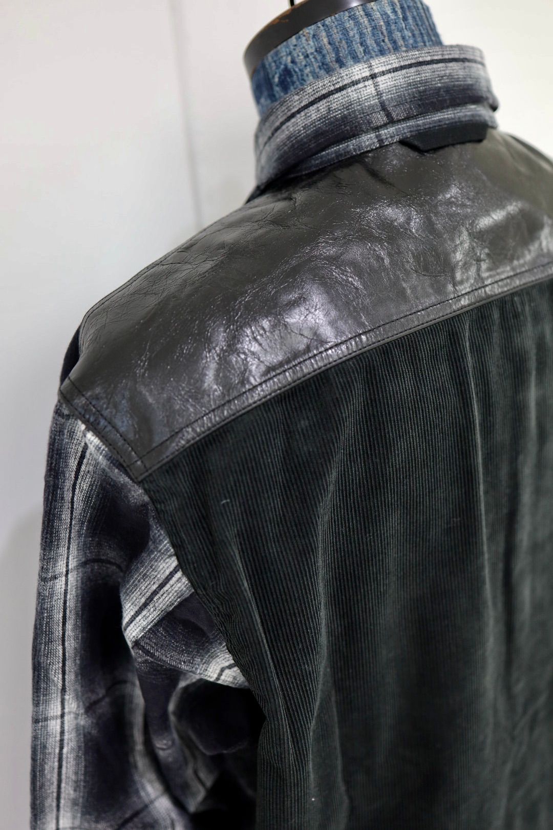 ジュンヤワタナベマン 25AW 綿フランネルチェックコーデュロイレザーシャツ(WP-B021-051)☆11月1日(土)発売!