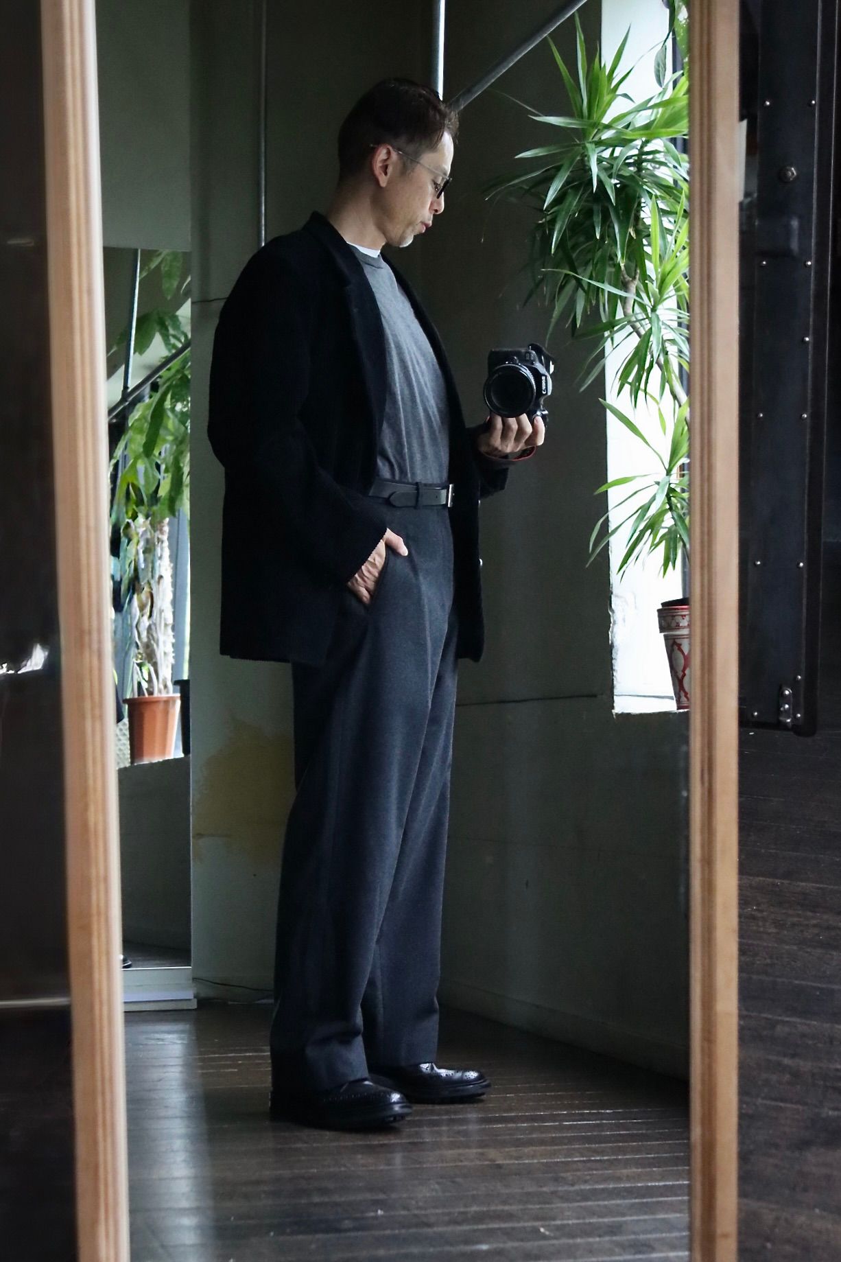 A.PRESSE アプレッセ 2025 STYLE2 Wool Flannel Wide Trousersスタイル.2025.9.13.