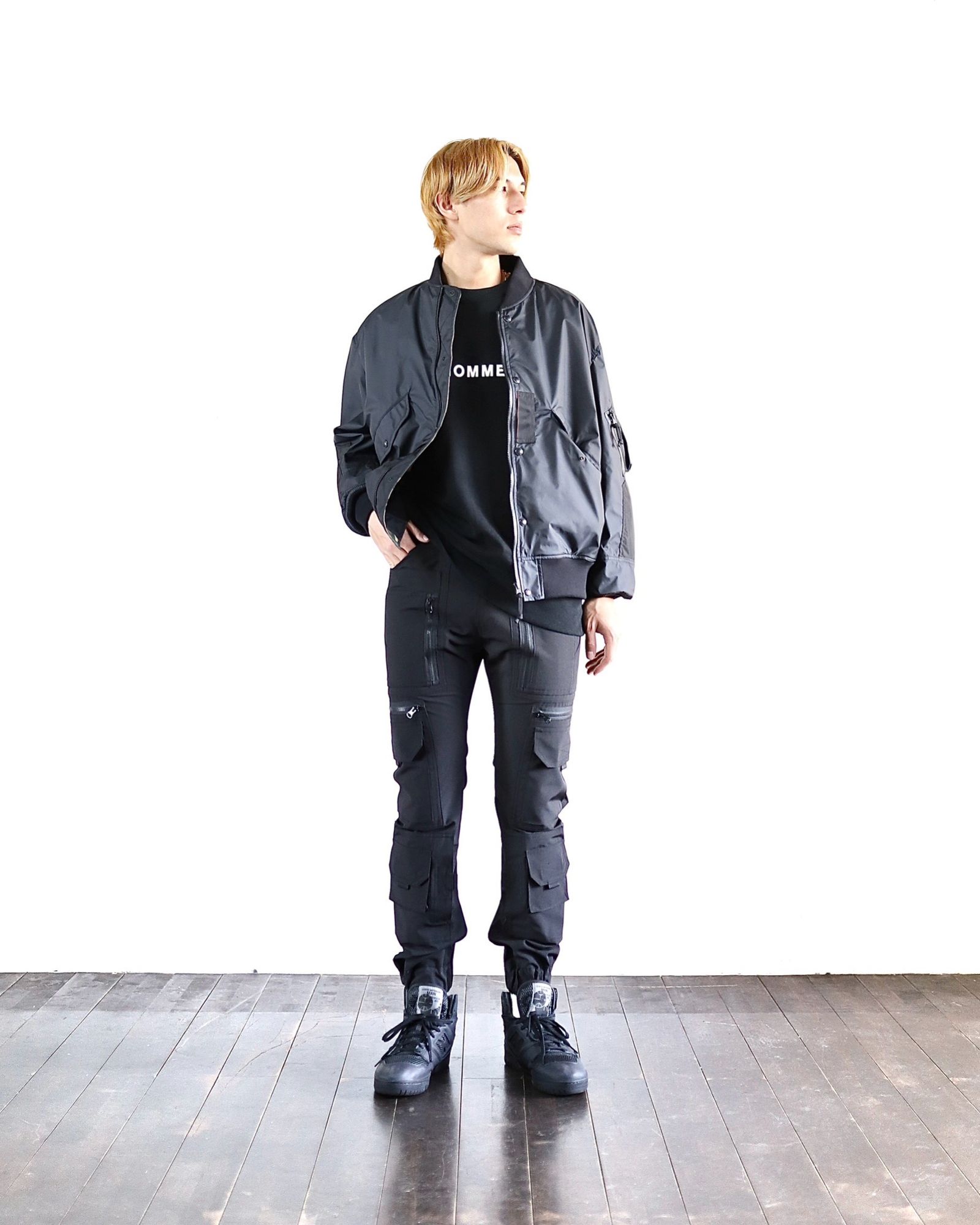 ファスナー柄COMME des GARCONS HOMME ミリタリーブルゾン S ...