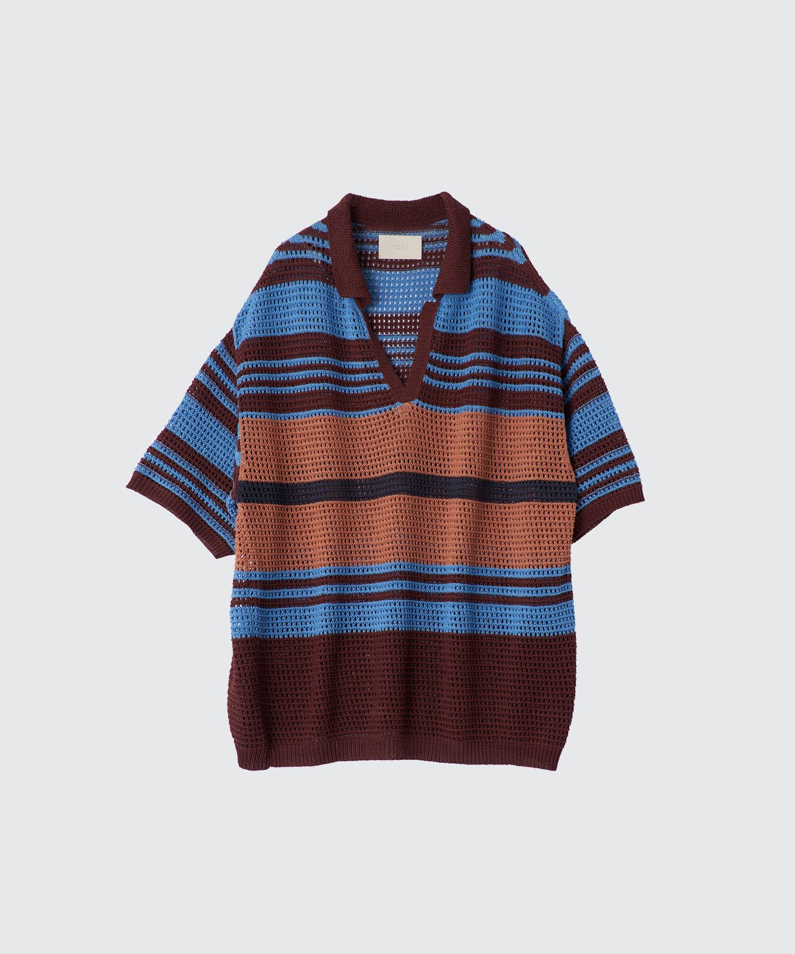 YOKE - ヨーク24SS BORDER MESH KNIT SKIPPER POLO SHIRT(YK24SS0723S ...