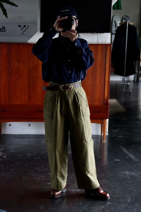 アプレッセ22FW MT Trooper Pants"OLIVE"スタイル