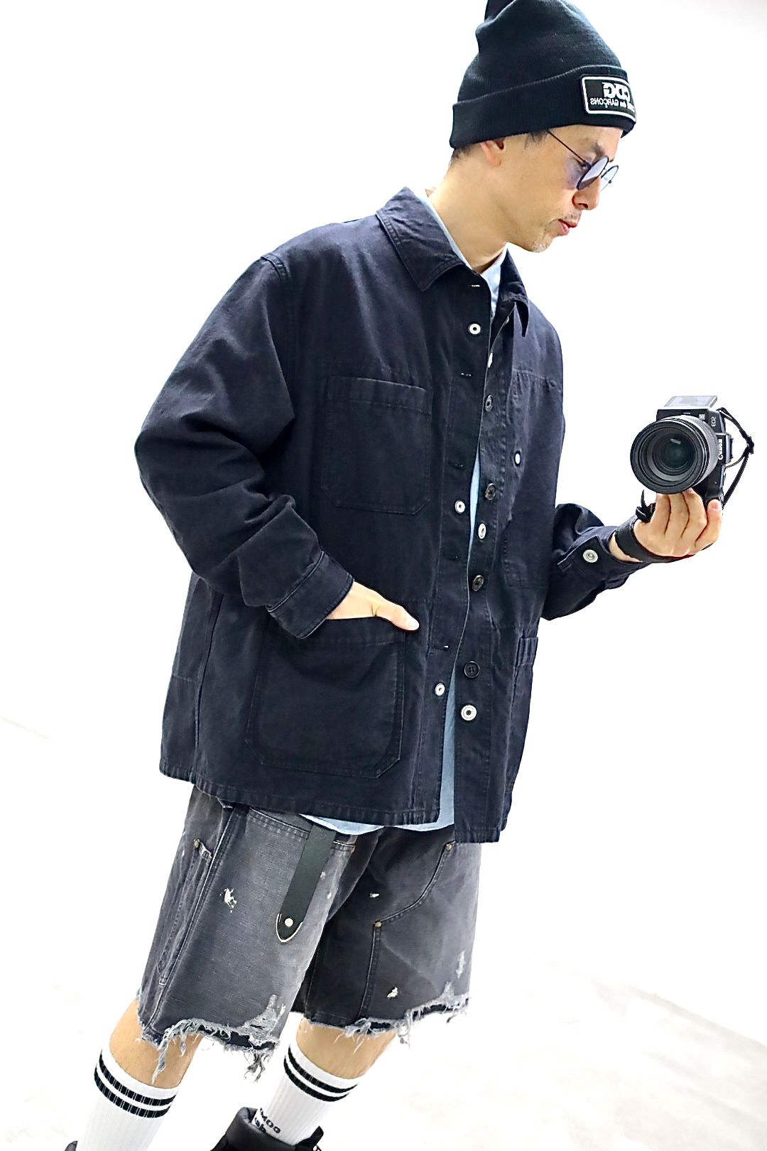 COMME des GARCONS HOMME 26SS 製品加工リバーシブルカバーオールスタイル