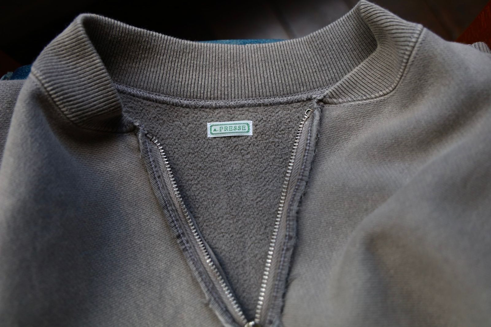 アプレッセ 2025 STYLE2 Vintage Half Zip Rib Collar Sweatshirt(25AAP-05-07)GRAY☆8月23日(土)発売！