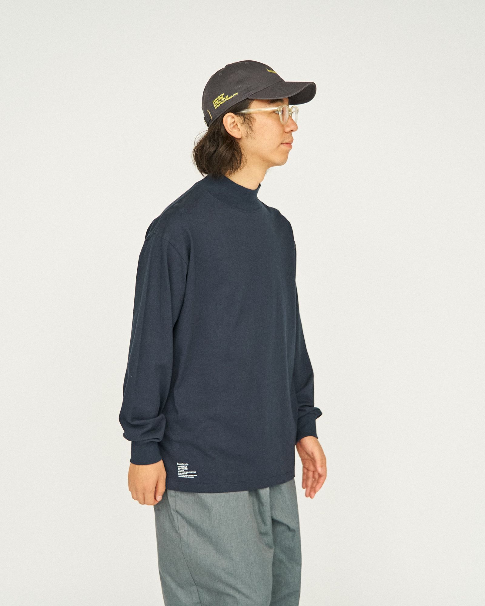 フレッシュサービス 2-PACK CORPORATE L/S MOCK NECK TEE (NAVY)