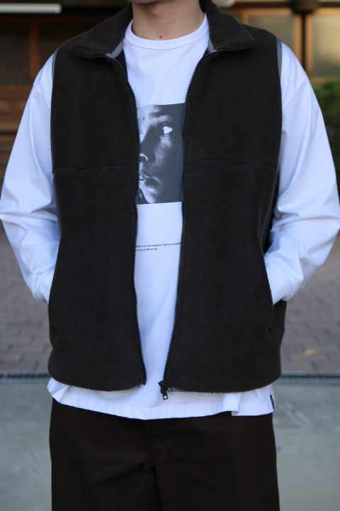 Graphpaper Wool Boa Zip-Up Vest style.2020.12.26