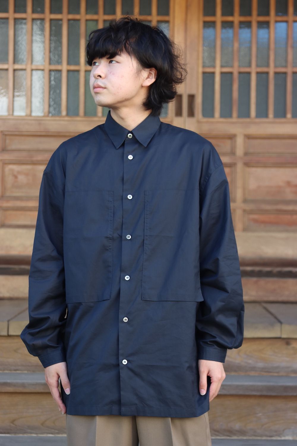 E.TAUTZ イートウツ CORE LINEMANSHIRT シャツ ネイビーもも太郎出品 ...