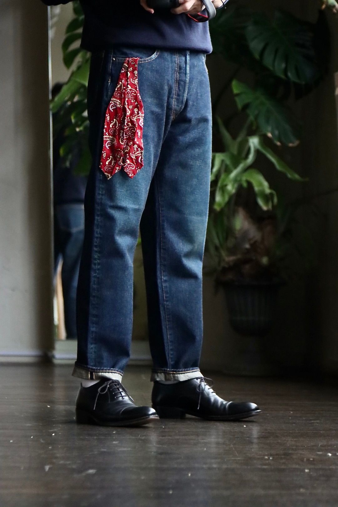 A.PRESSE Washed Denim Wide Pants 34 | www.ofa.sg