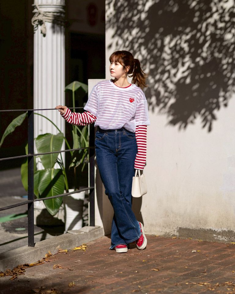 PLAY COMME des GARCONS 新作REDエンブレムメッシュTシャツstyle.2025.12.6