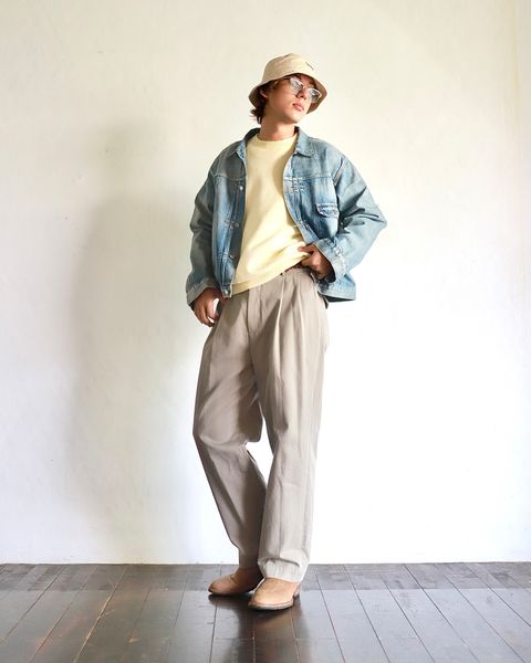 A.PRESSE 23AW Type.2 Chino Trousers"BEIGE"スタイル