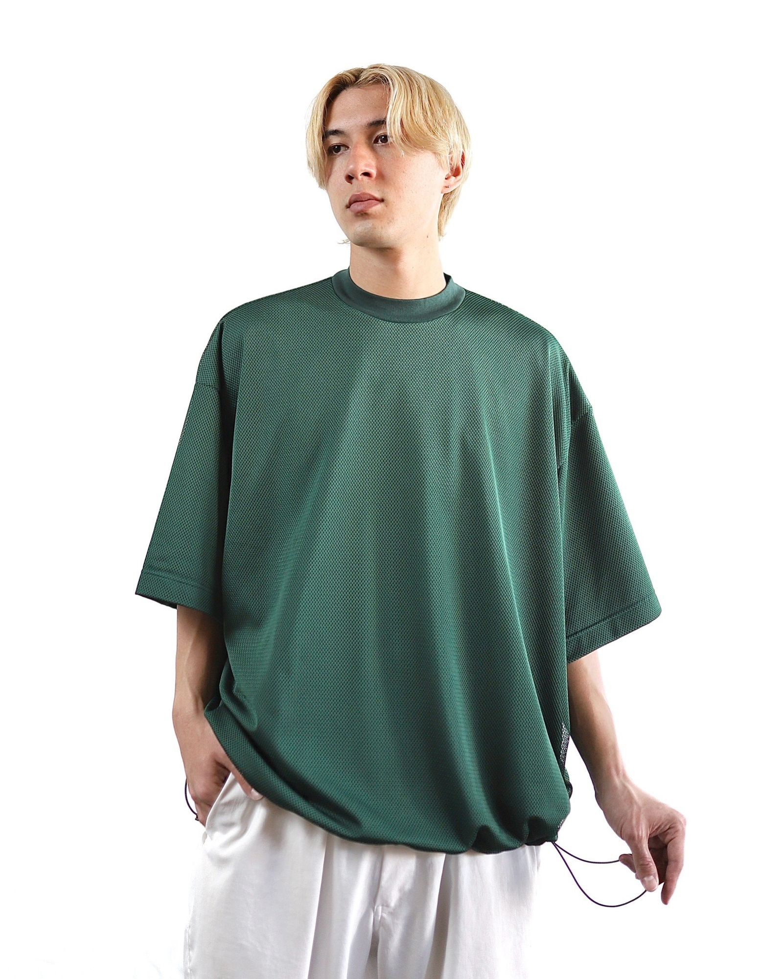 イズネス 24SS BALLOON DOUBLE LAYERED MESH SHORT SLEEVE T-SHIRT | 4595 | mark