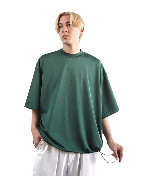 イズネス 24SS BALLOON DOUBLE LAYERED MESH SHORT SLEEVE T-SHIRT