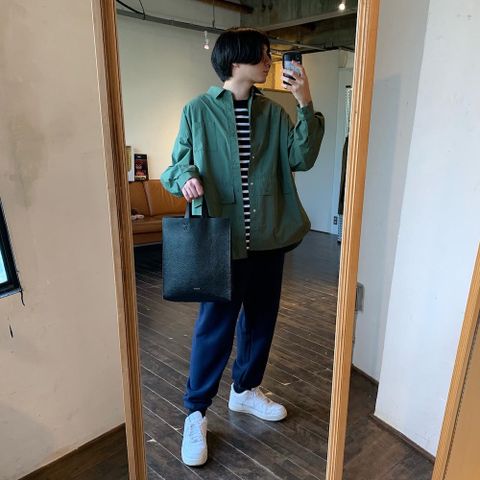 FreshService CARGO POCKET REGULAR COLLAR UTILITY SHIRT style.2022.6.23.