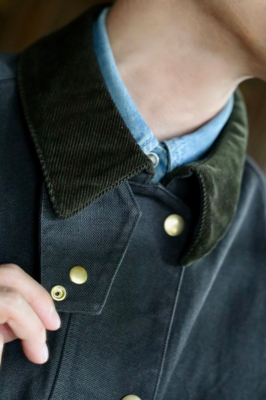 A.PRESSE 2026 STYLE2 Vintage Silk Hemp Riding Oiled Jacketスタイル