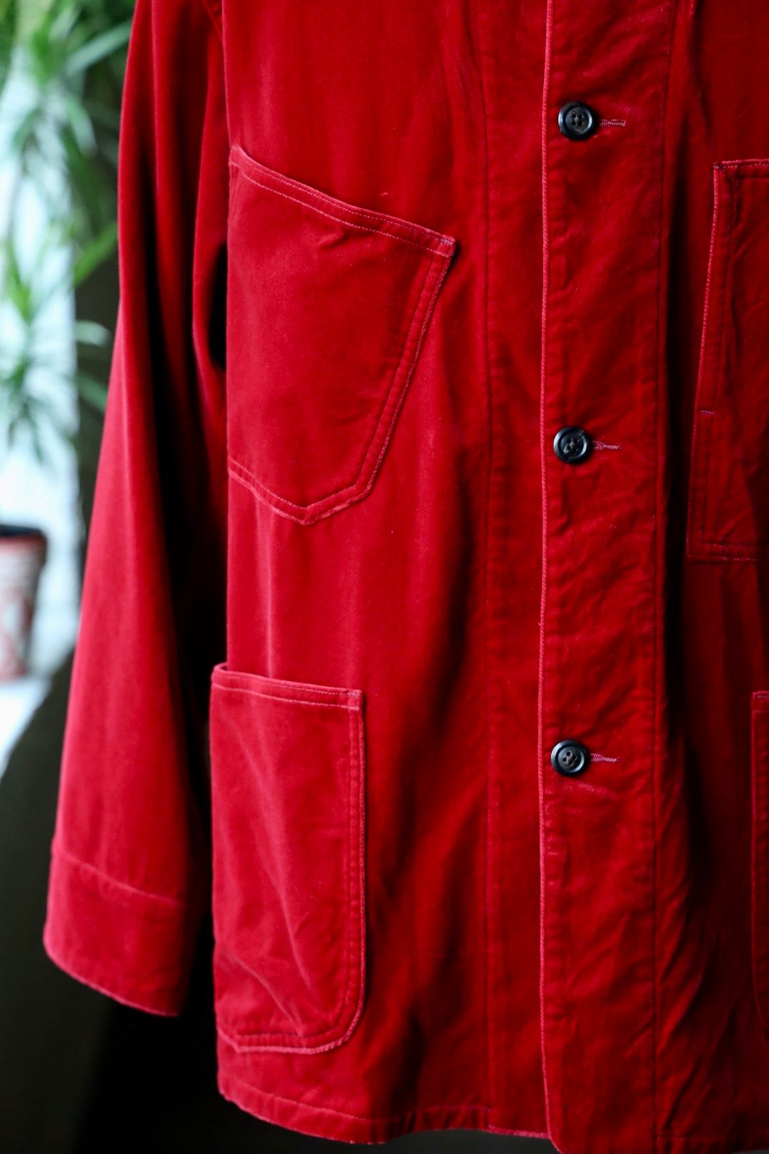 blurhms 25FW Velvet Work Jacket(BHS25F027Vel)red☆8月29日(金)新作発売！