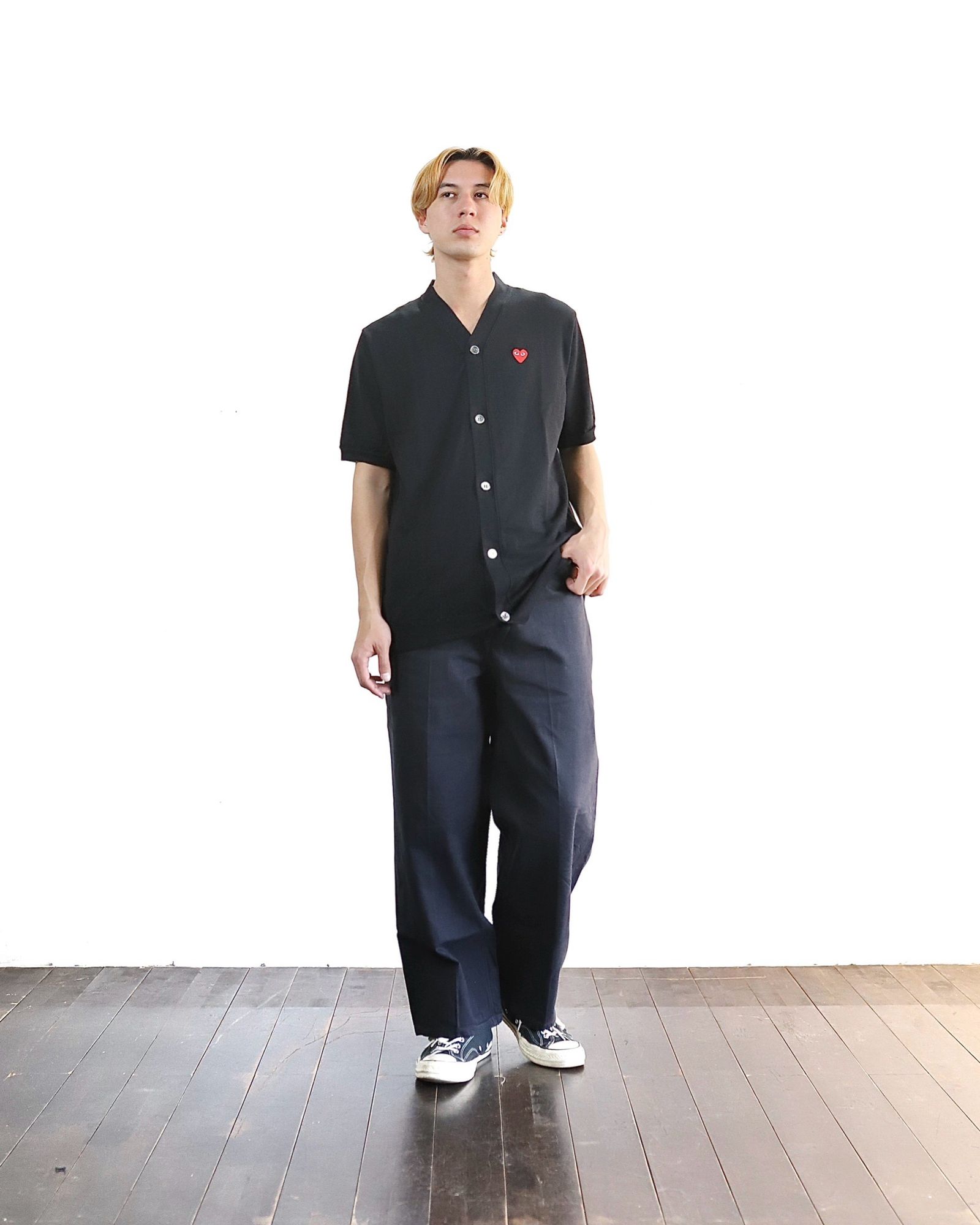 PLAY COMME des GARCONS 24SS PLAY V-NECK CARDIGAN S/S style 2024.3 