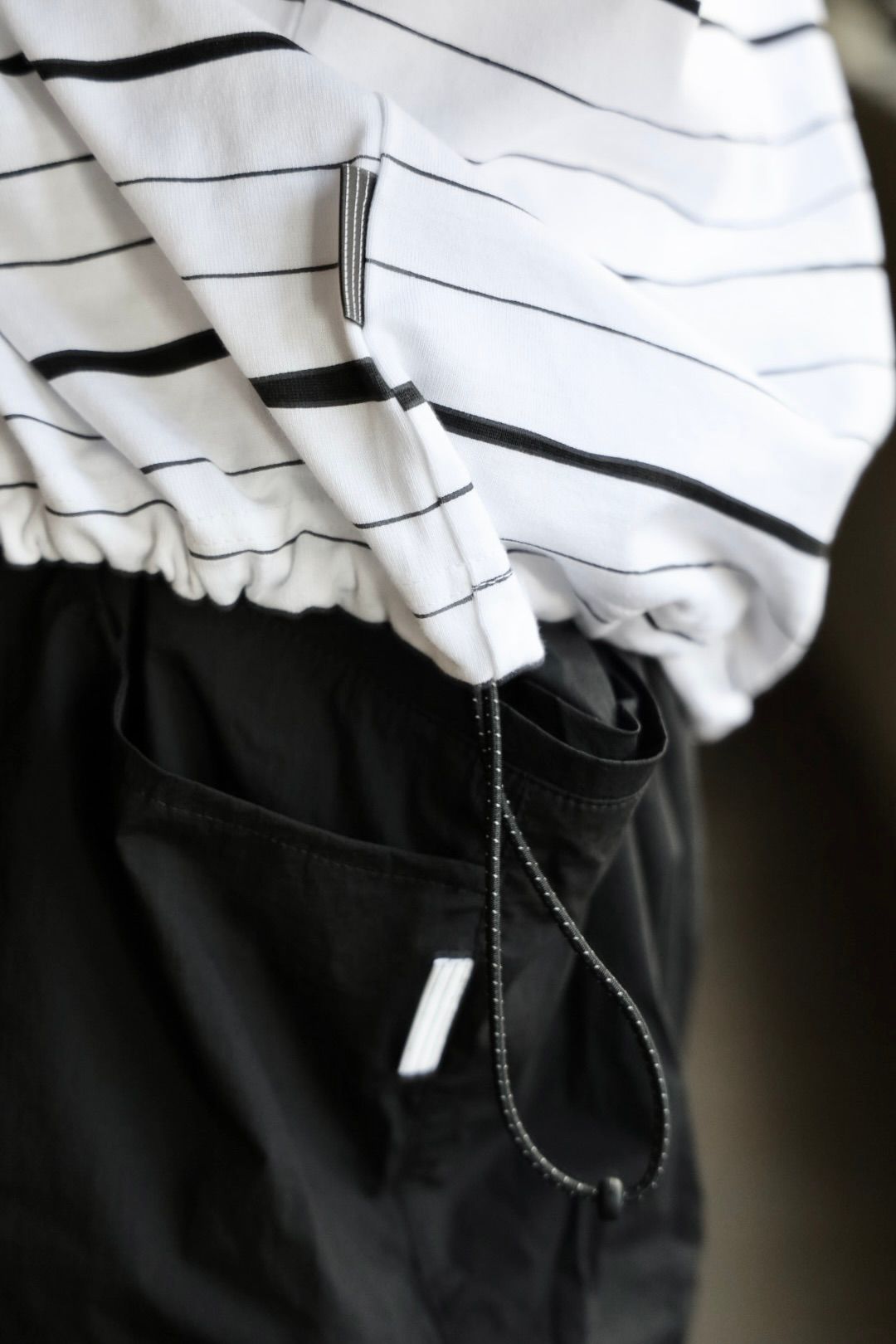 S.F.C 25SS エスエフシー HOODIE MIX SIDE STRIPE LS TEE (SFCSS25CS14) White-Black☆1月25日(土)発売！