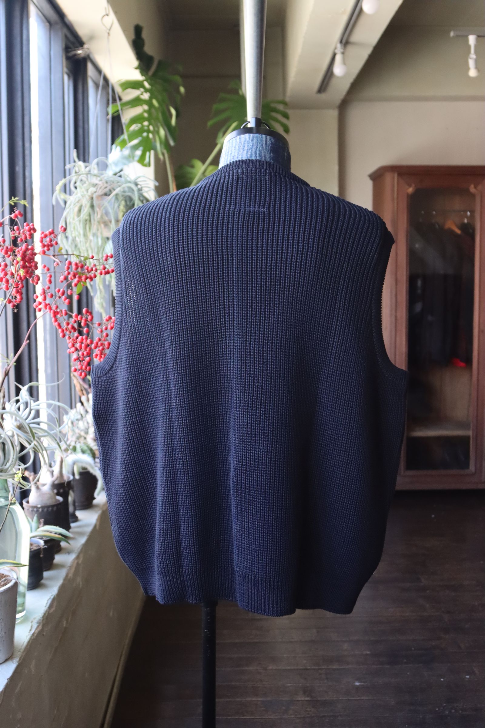 S.F.C 24SS エスエフシー OVER CREW VEST(SFCSS24KN02)Navy☆2月24日(土)発売！