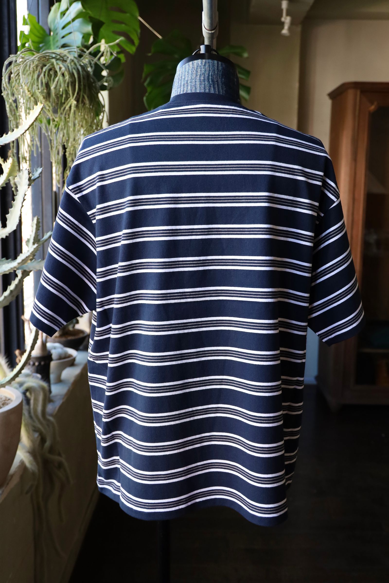 フレッシュサービス MULTI BORDER S/S TEE(FSC251-70121)NAVY