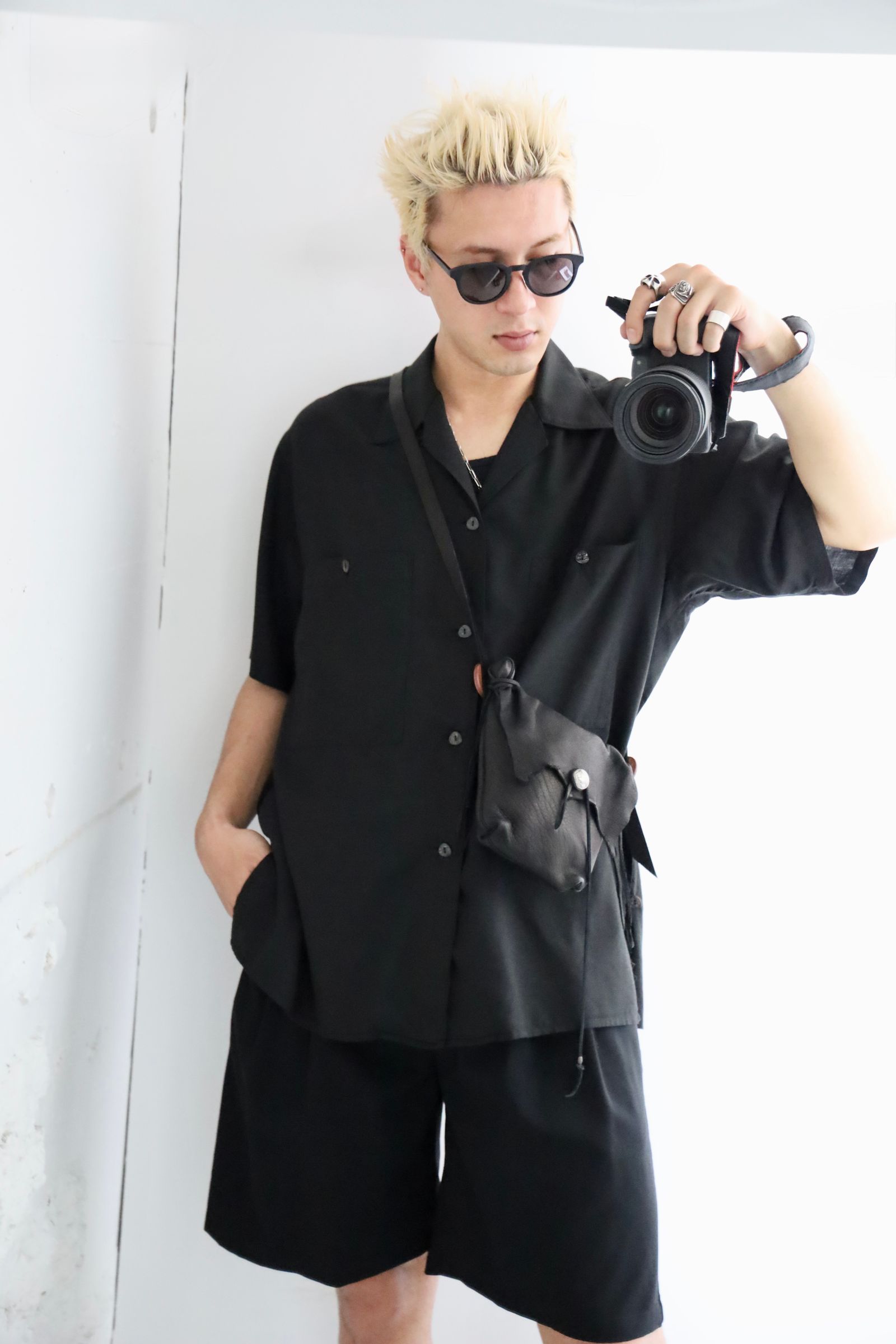YOKE - ヨーク25SUMMER シャツ GARMENTDYED COTTON SILK TWILL