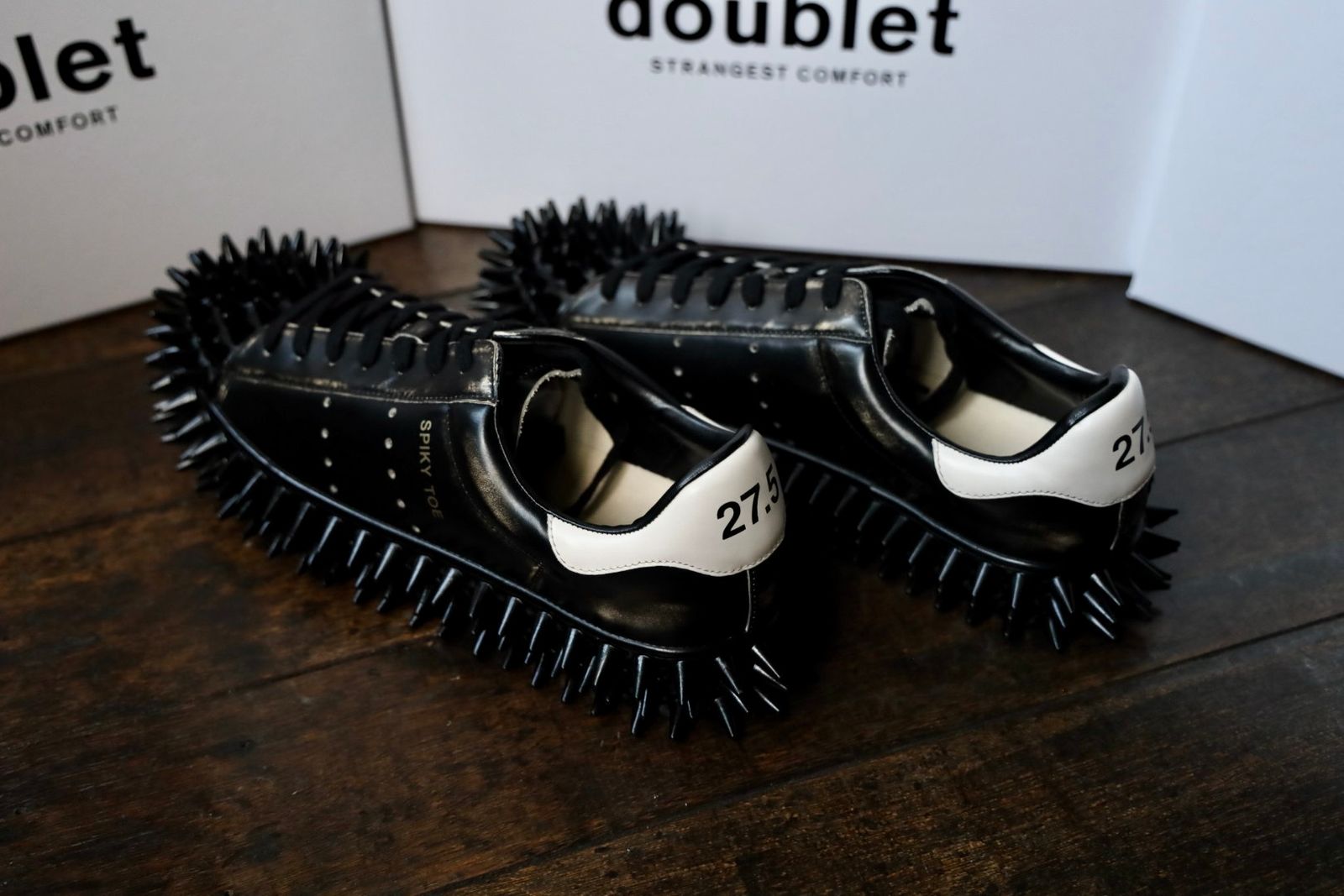 doublet 25AW スニーカーSPIKY LEATHER SNEAKER (25AW76FT63)BLACK☆7月12日(土)発売！