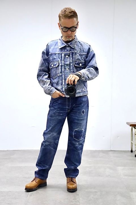 eYe JUNYA WATANABE MAN×New Manual 転写デニムプリントジャケットスタイル