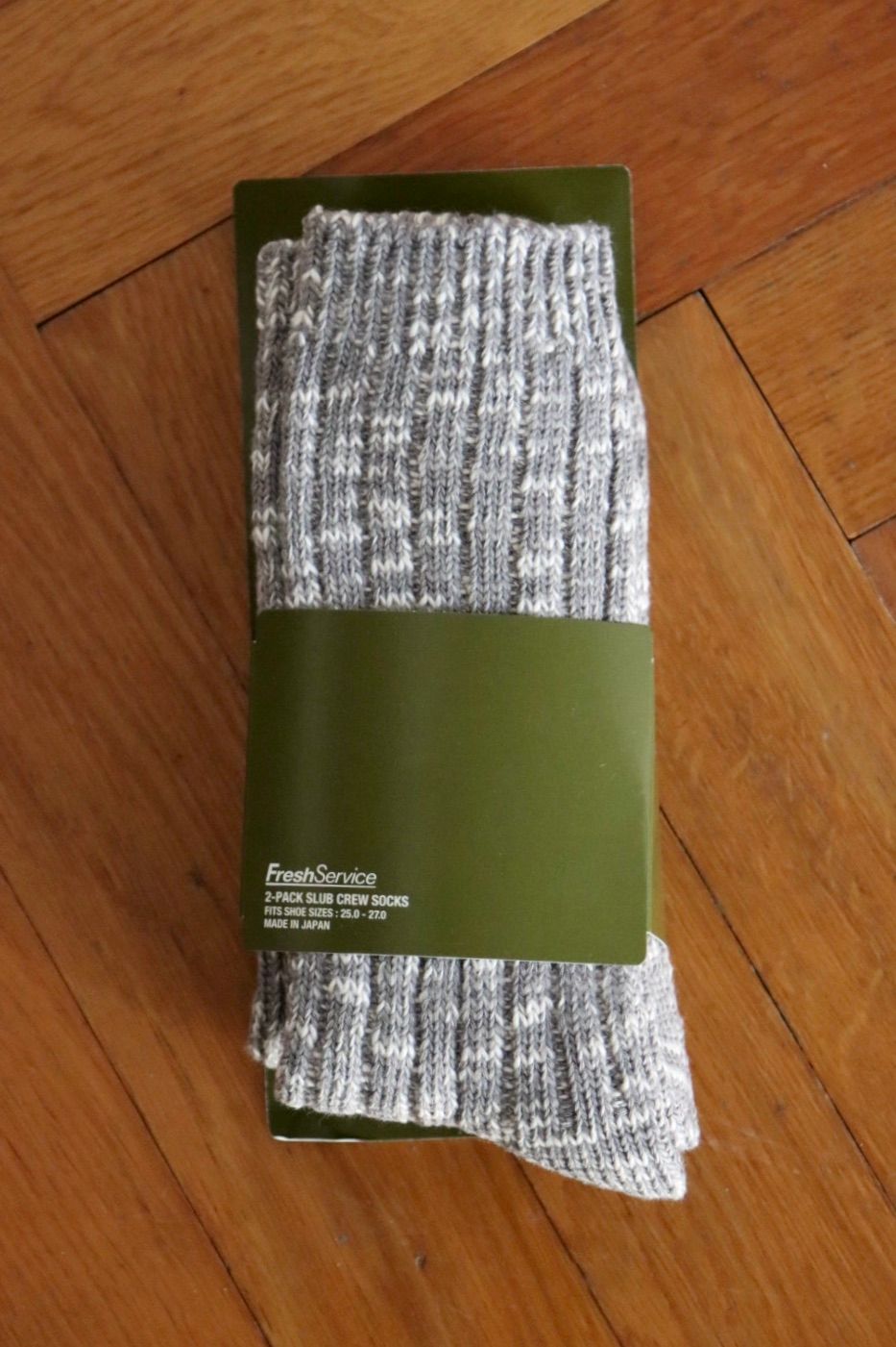 フレッシュサービスソックス 2-PACK SLUB CREW SOCKS (FSP253-90031B)GRAY☆8月2日(土)新作発売！