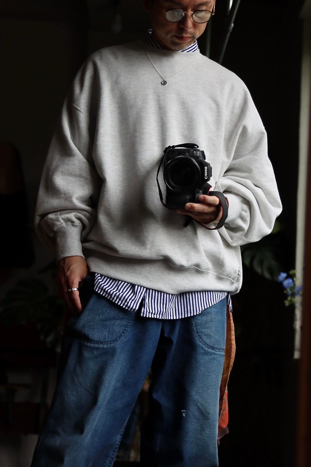 フレッシュサービス LIGHT OZ CREW NECK SWEAT"ASH"style.2022.6.15.
