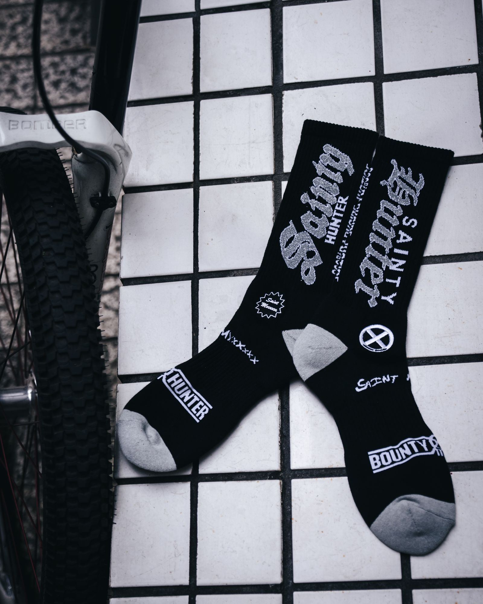 セントマイケル 26SS BH_SOCKS/SAINTY HUNTER(SM-MK8-0000-C39)BLACK☆2月21日(土)10:00発売！