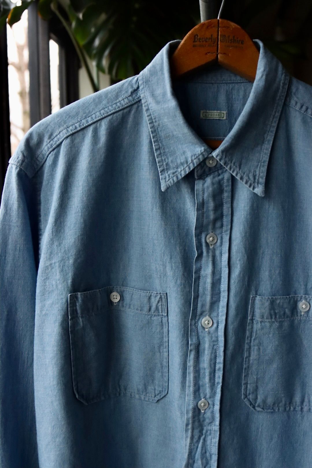 アプレッセ23SSデニムシャツ Washed Chambray Shirt(223SAP-02-01H)INDIGO