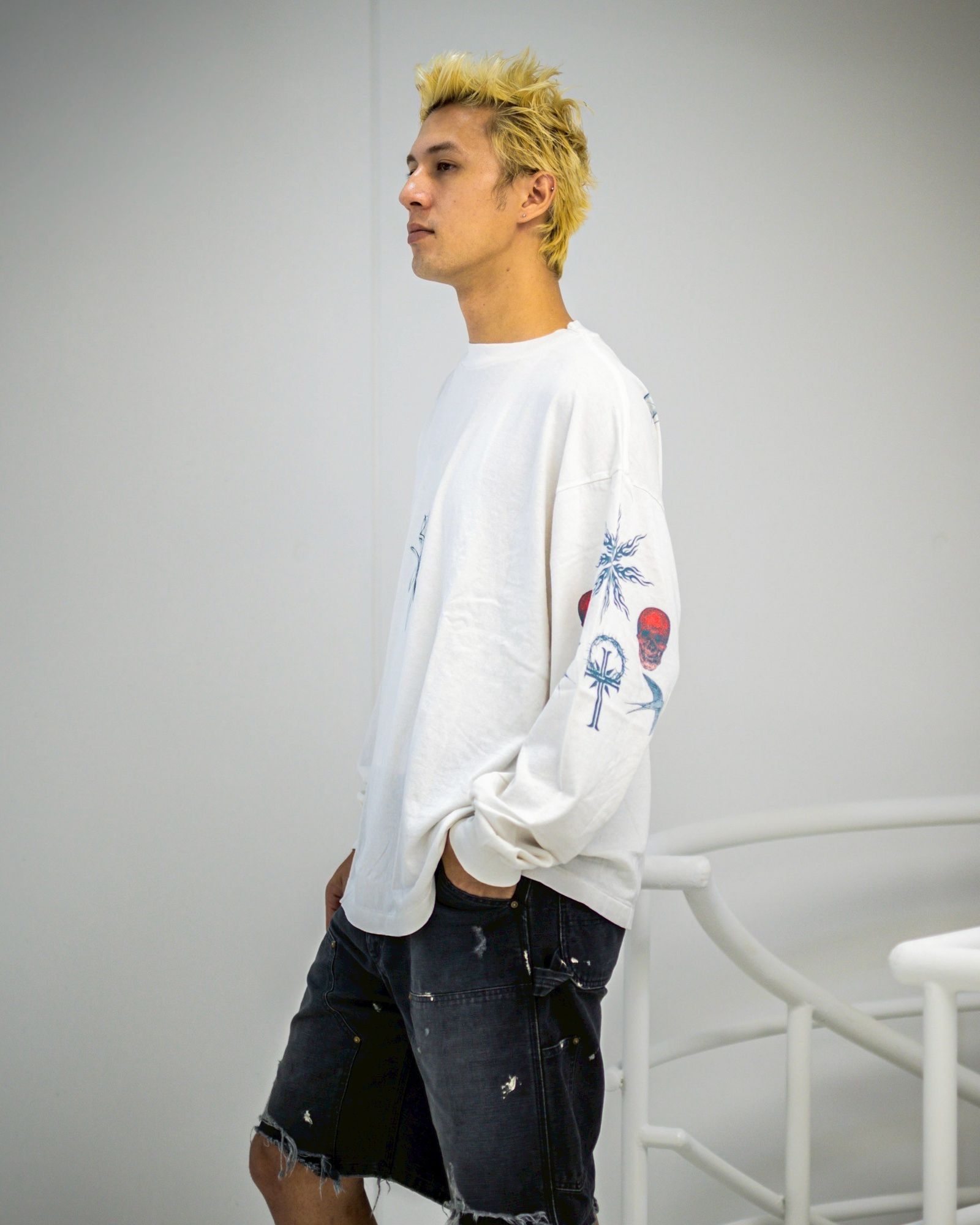 セントマイケル Tシャツ TATOO DW_LS TEE(SM-HR1-0000-C29)WHITE★9月13日(土)発売！