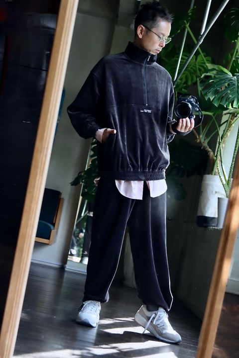 FreshService VELOUR JERSEY PULLOVER"GRAY"スタイル