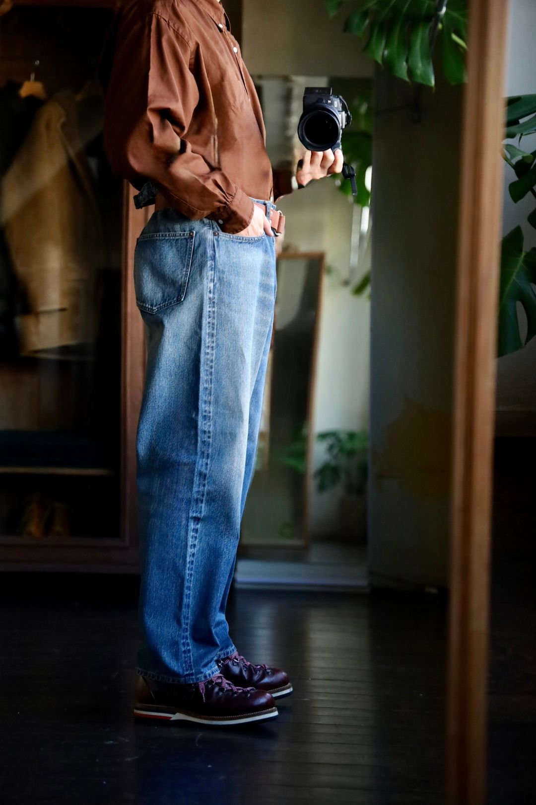 A.PRESSE - アプレッセNo.22 Washed Wide Denim Pants(AP-4003