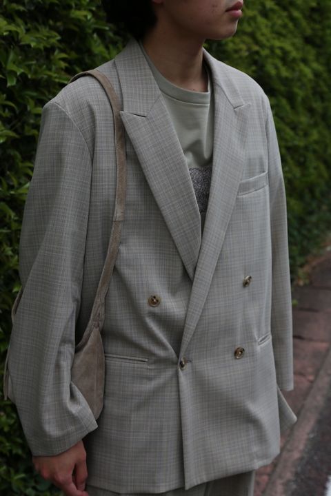 YOKE SIDE OPEN COUBLE-BREASTED JACKET(YK21SS0193J) style. 2021.04.23.