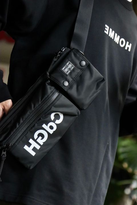 コムデギャルソンオム22AW サイドジップ HOMMEプリントスウェットスタイル