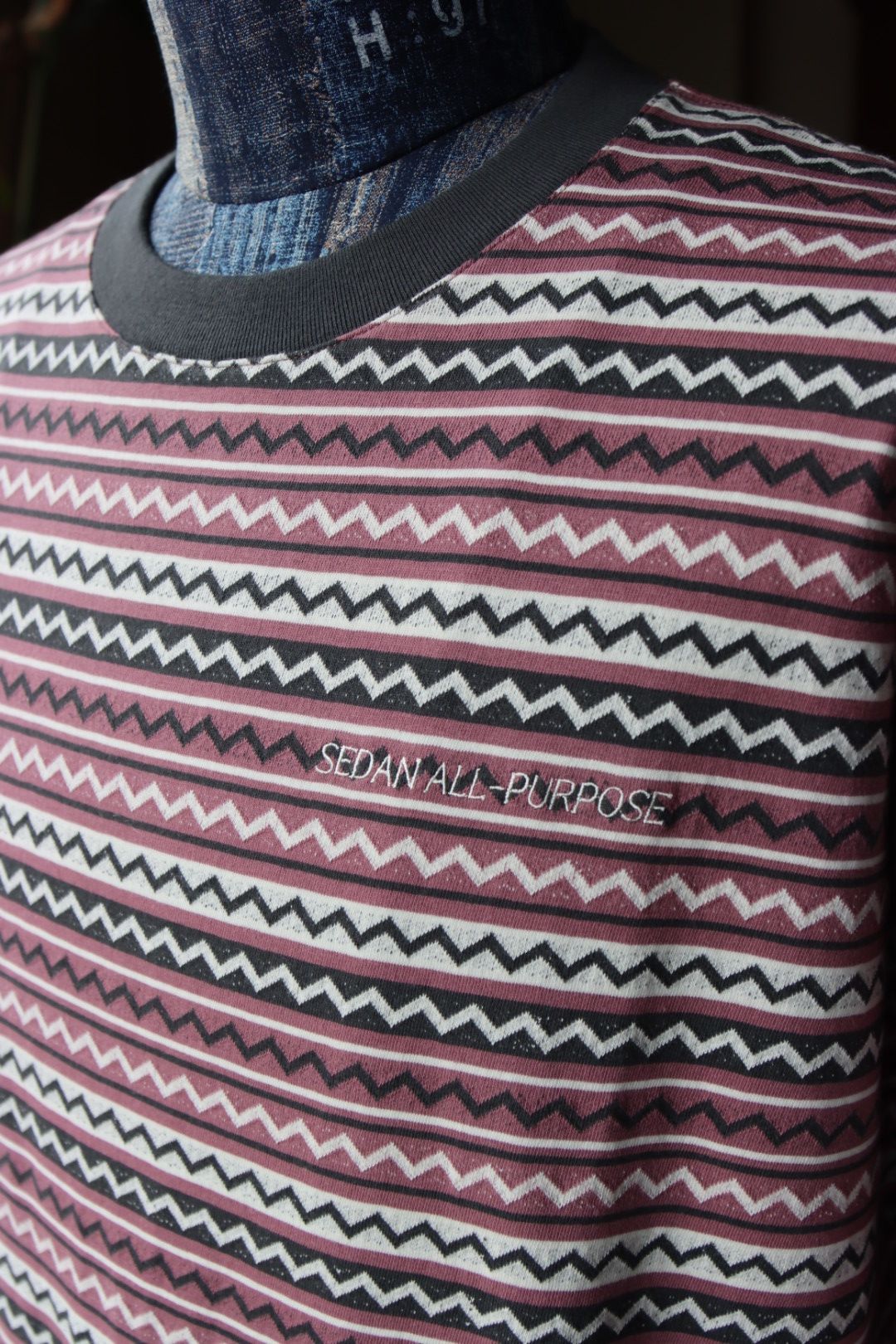 セダンオールパーパス SS24  Jaquard Striped S/S Tee(SD24S-CT07)Azuki☆4月6日(土)発売！