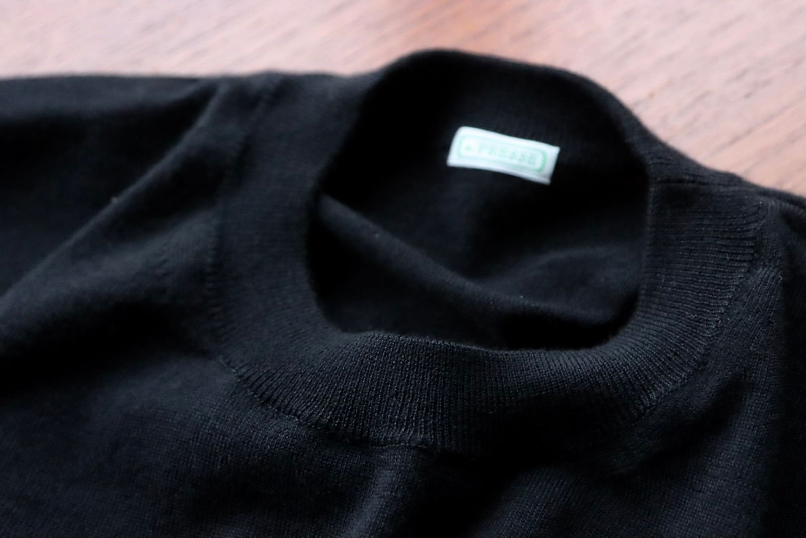 アプレッセ23SSニット Cashmere High Gauge Crew Neck Sweater(23SAP-03-05H)BLACK