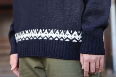 JUNYA WATANABE COMME des GARCONS MAN ウールジャガードニット"NAVY"style
