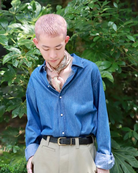 A.PRESSE アプレッセ 23AW Washed Denim shirtスタイル